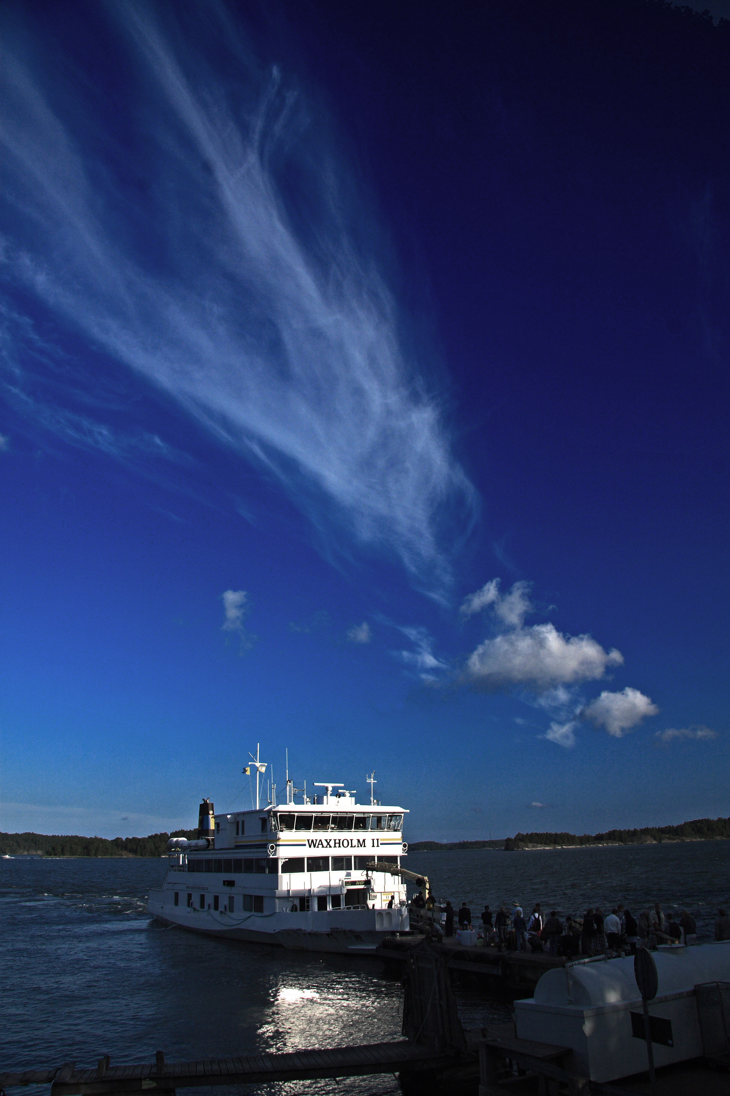 The ferry boat from Årsta bryggan to Uto: one of the many Waxhom boats in the archipelago.