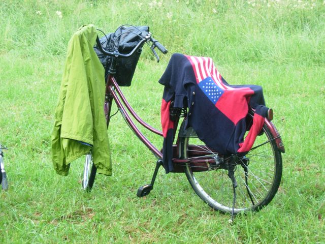 Trying to dry our rain-soaked 4th of July gear.