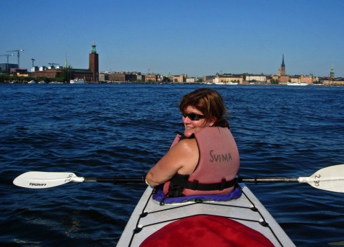 Me on a warmer day looking toward Stadshuset.