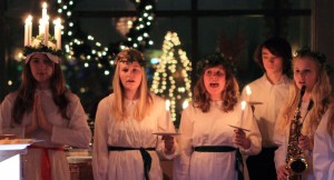 Lucia performig at Hasselbacken.