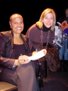 I made MB pose with Sapphire at the book signing after the talk.