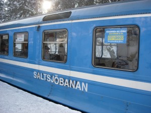 The train to Saltsjöbaden.