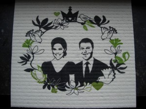 Sweden's royal wedding dish towel