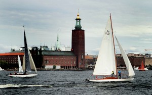 Boats in front of Stadshuset.