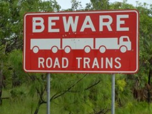 road train sign