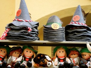 Tyrolean hats and dolls