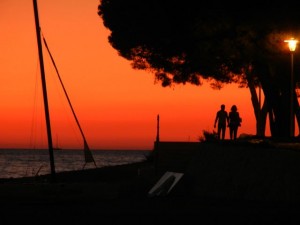 sunset with couple