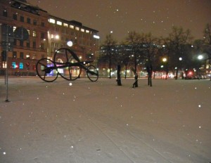snow in Stockholm