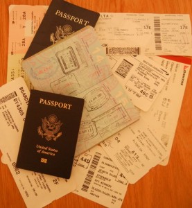 Full passports and lots of ticket stubs: my life.